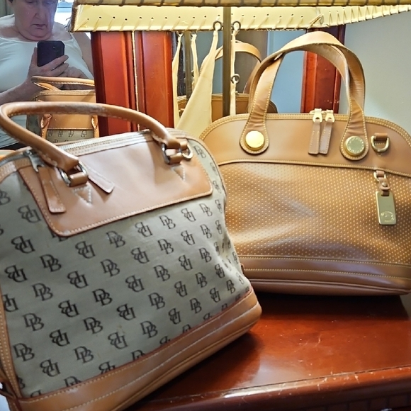 Two Dooney & Bourke Beige and Brown Satchels For the Price of One - Picture 1 of 14